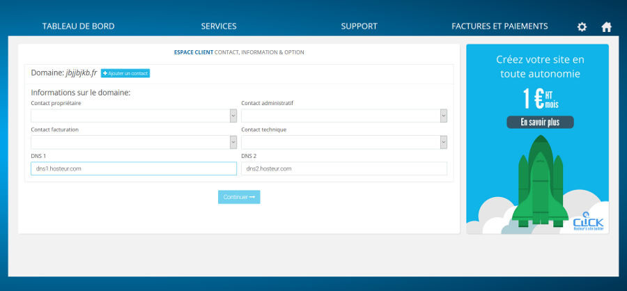 DNS-Espace Client